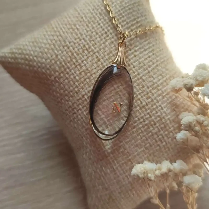 Collier initiale souvenir - Acier inoxydable