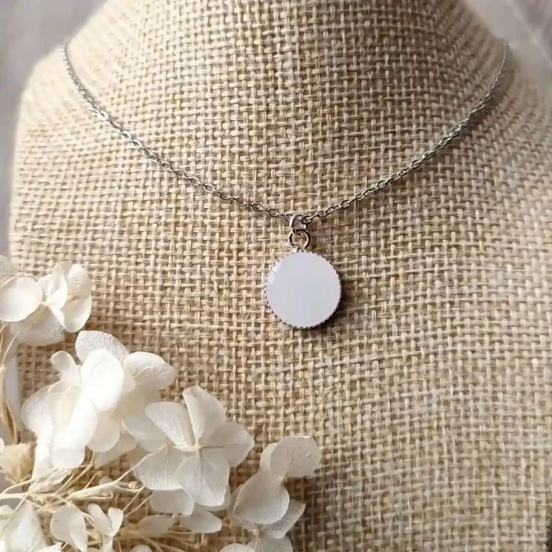 Collier minimaliste lait maternel - Argent 925