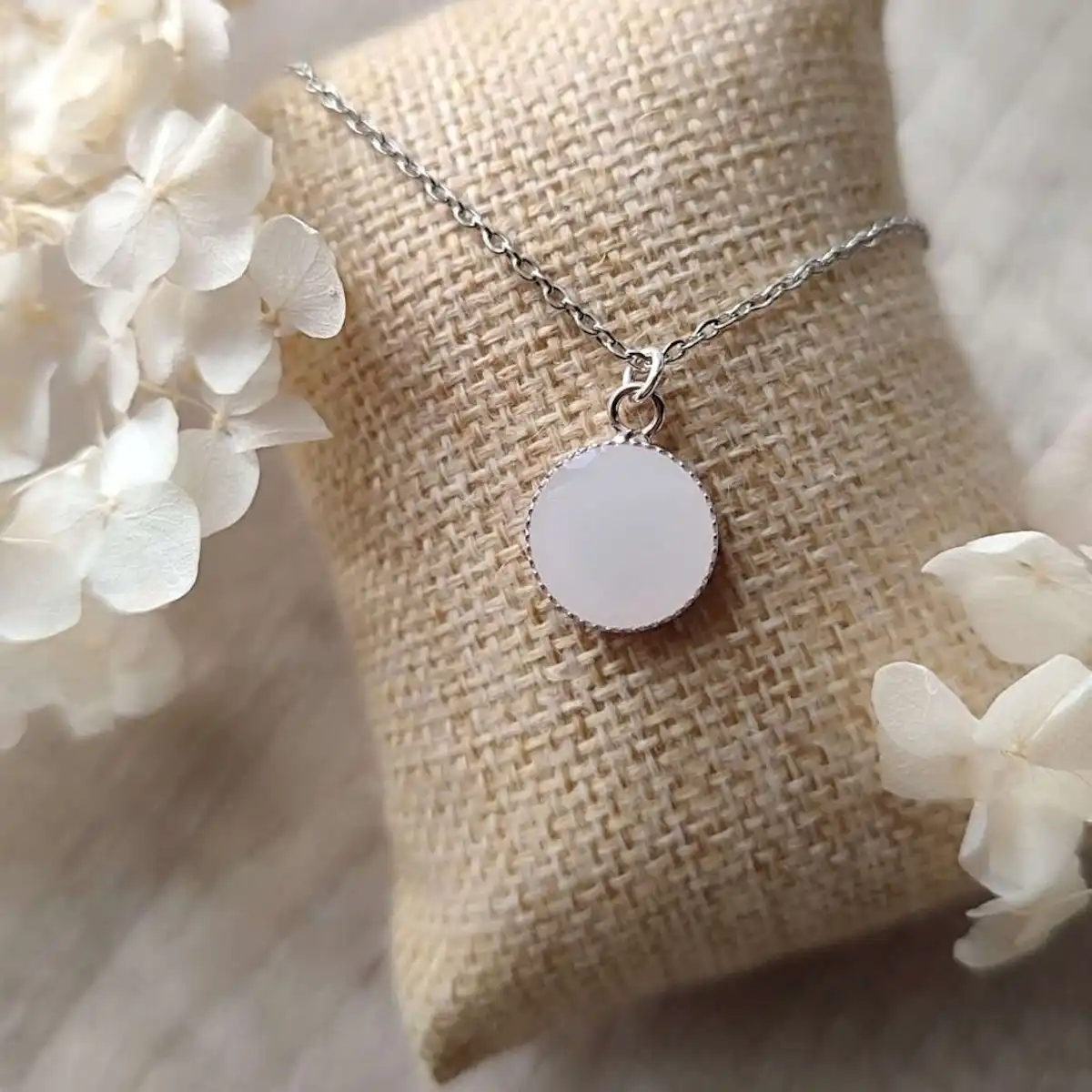 Collier minimaliste lait maternel - Argent 925 – Image 2