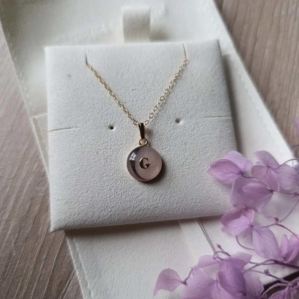 Collier souvenir pendentif 8/10/12/15 mm – Gold filled – Image 2