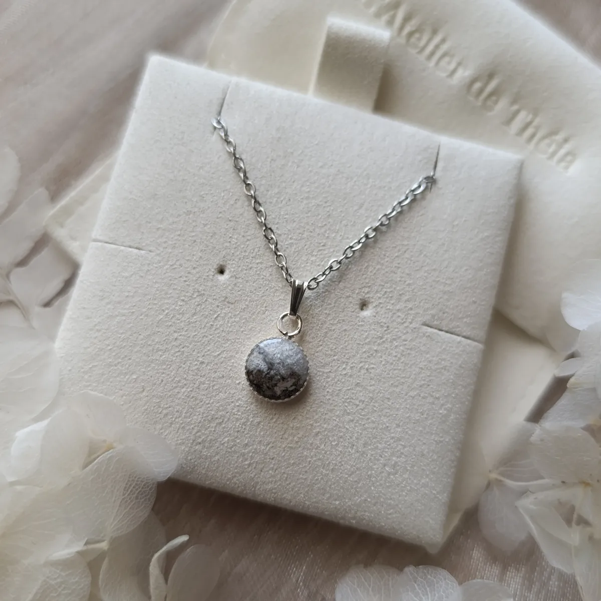 Collier souvenir pendentif 8/10 mm - Argent 925 – Image 2