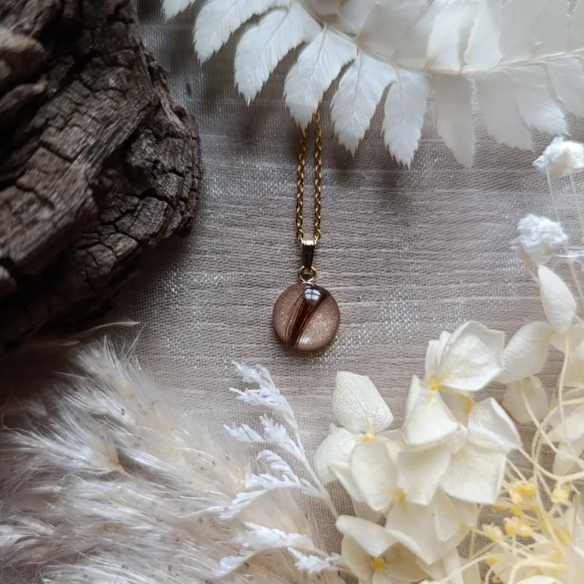 Collier souvenir pendentif 8/10/12/15 mm – Gold filled – Image 4