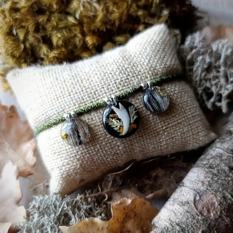 Bracelet souvenir multi breloques macramé - Acier inoxydable