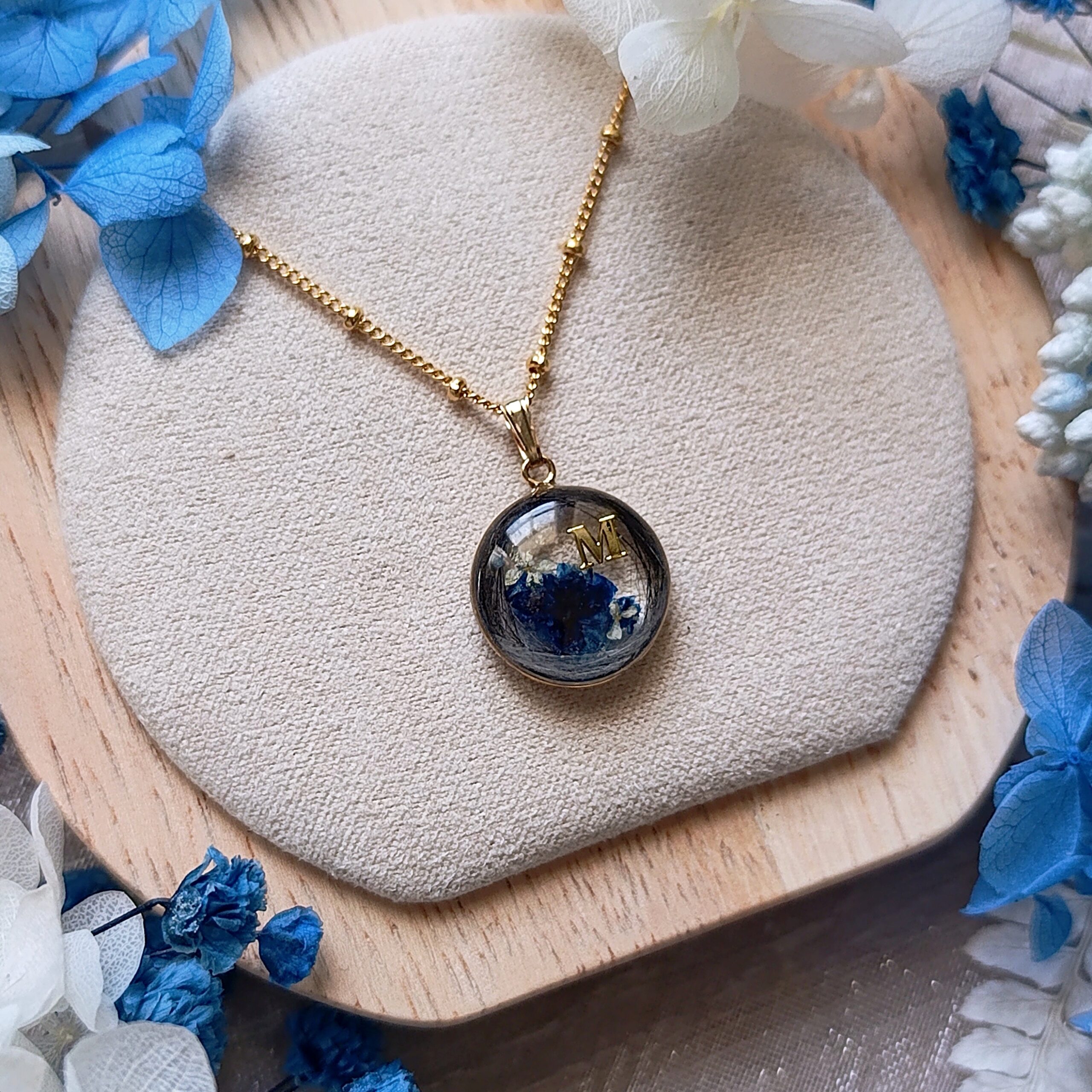 Collier souvenir personnalisé cercle 16 mm - Gold filled – Image 4